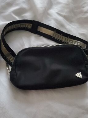 lululemon athletica Black Belt Bag with Branded Strap